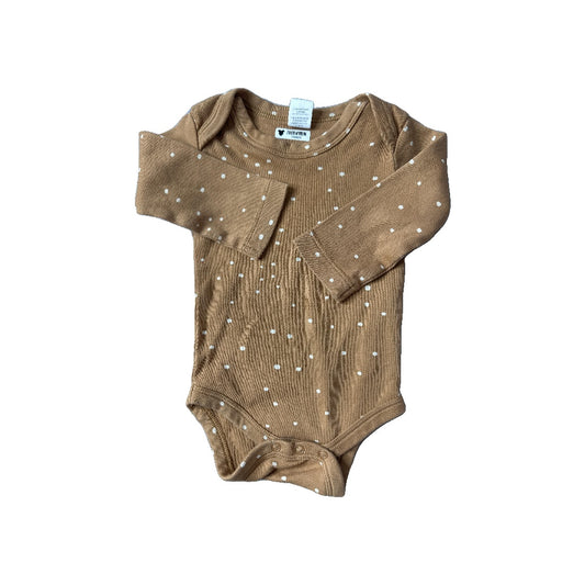 Colored Organics Unisex Brown | Dots Onesie Size: 3-6 months Brown | Dots