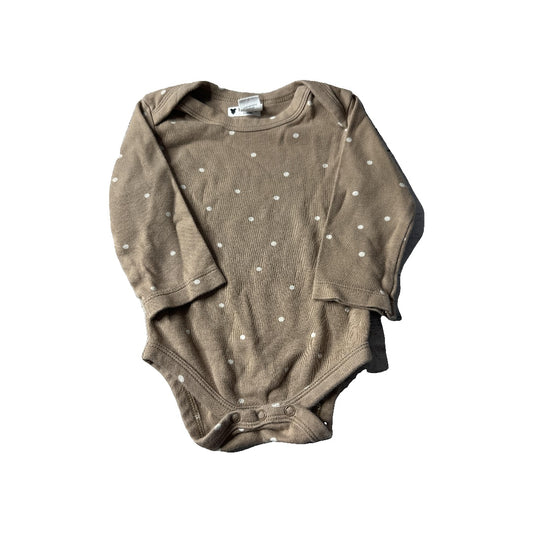 Colored Organics Unisex Brown | Dots Onesie Size: 3-6 months Brown | Dots