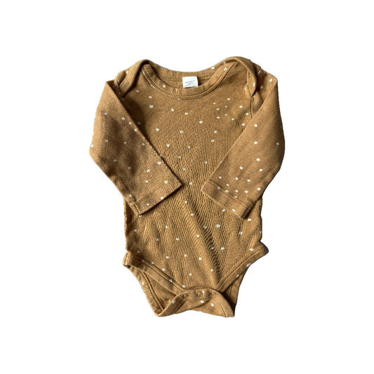Colored Organics Unisex Brown | Dots Onesie Size: 3-6 months Brown | Dots