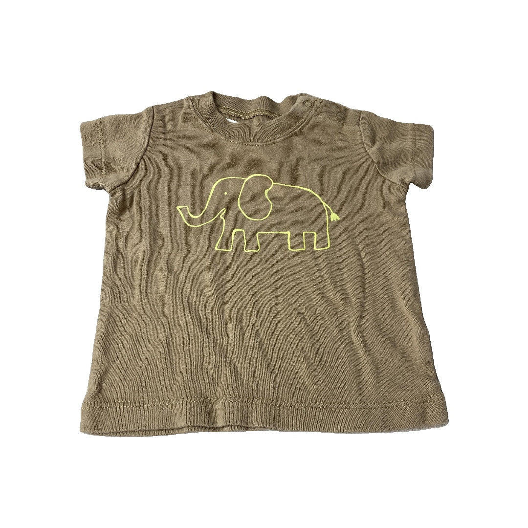 Carters Unisex Brown | Elephant T-Shirt Size: 3 months Brown | Elephant