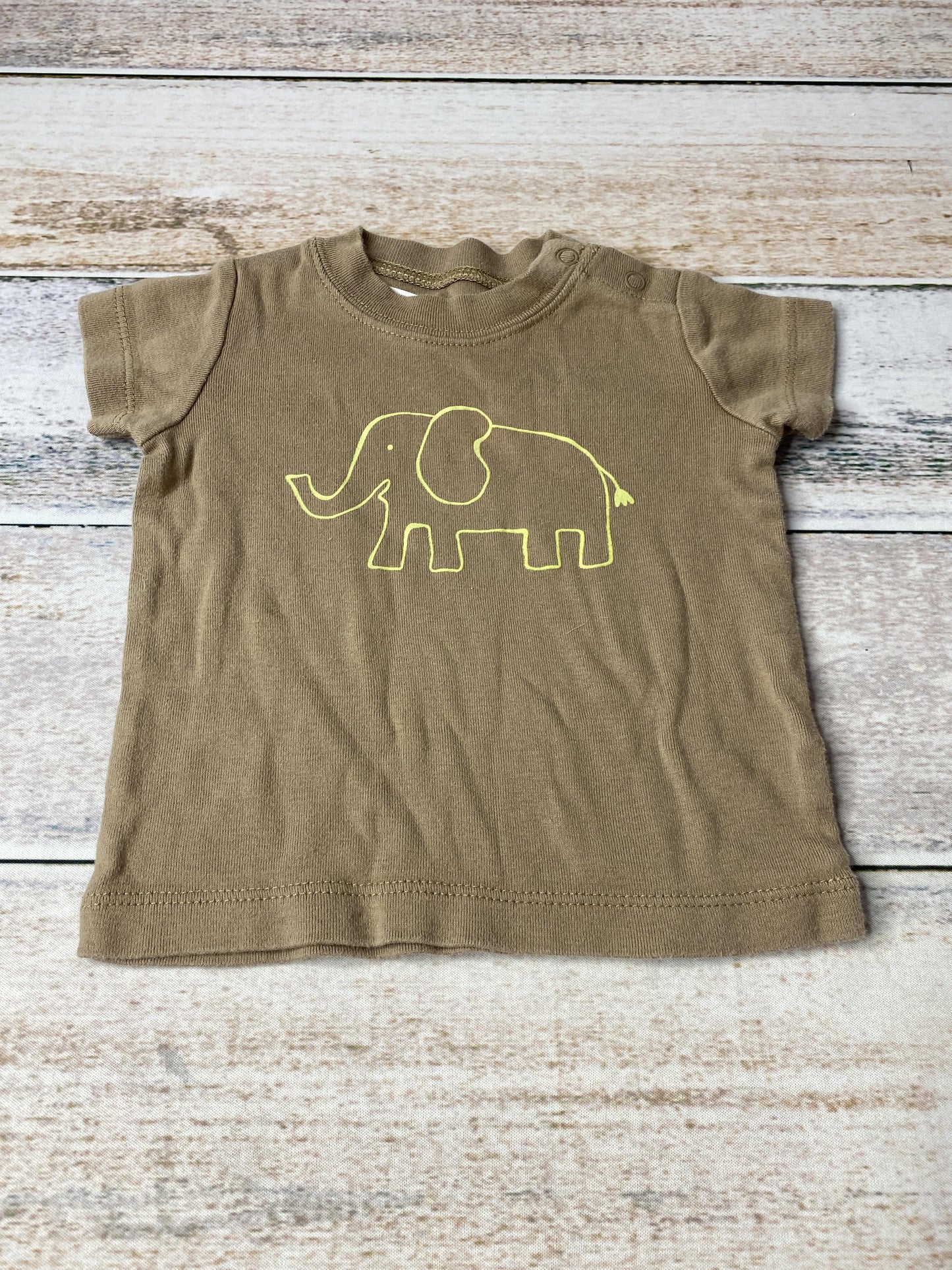 Carters Unisex Brown | Elephant T-Shirt Size: 3 months Brown | Elephant