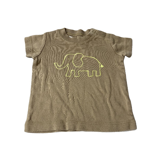 Carters Unisex Brown | Elephant T-Shirt Size: 3 months Brown | Elephant