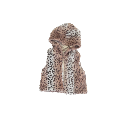 Wonder Nation Girls Brown Faux Fur Vest Size: 2T Brown Faux Fur