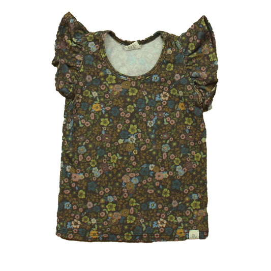 Lulu + Roo Girls Brown Floral | Green Apparel Sets Size: 18-24 Months