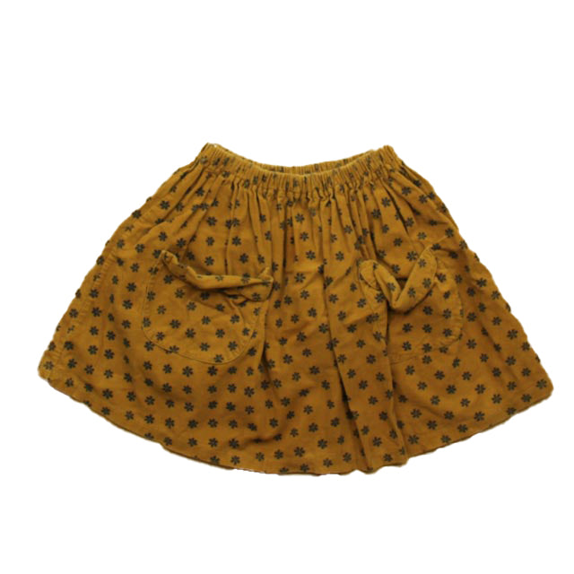 Mabo Girls Brown Floral Skirt Size: 10-11 Years Brown Floral