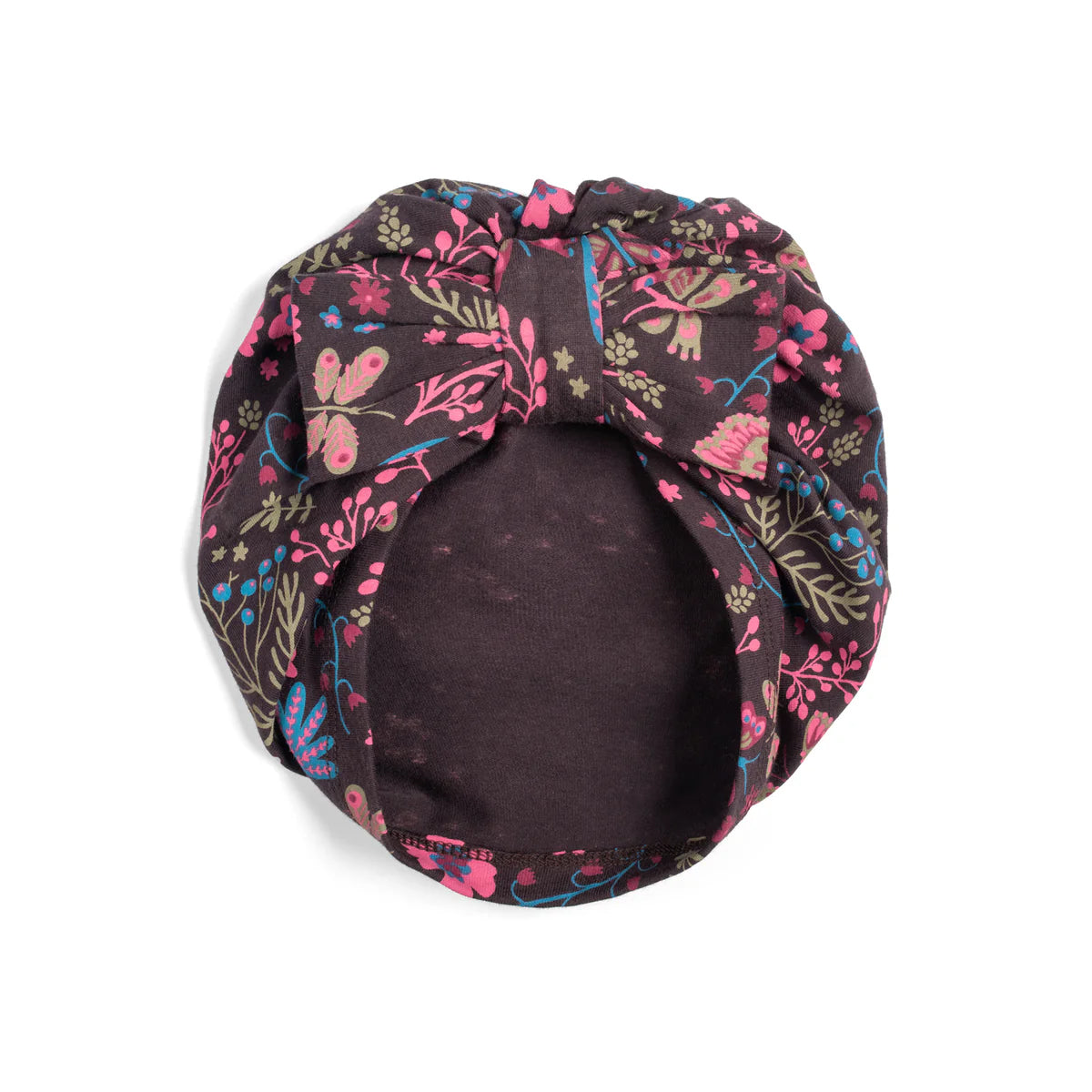 Mightly Girls Brown Floral Hat Size: 0-6 Months