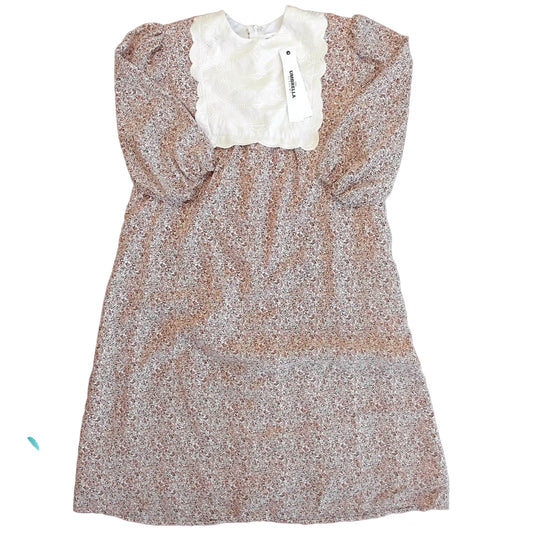 The Umbrella Acadmey Girls Brown Floral Dress Size: 14 Years Brown Floral