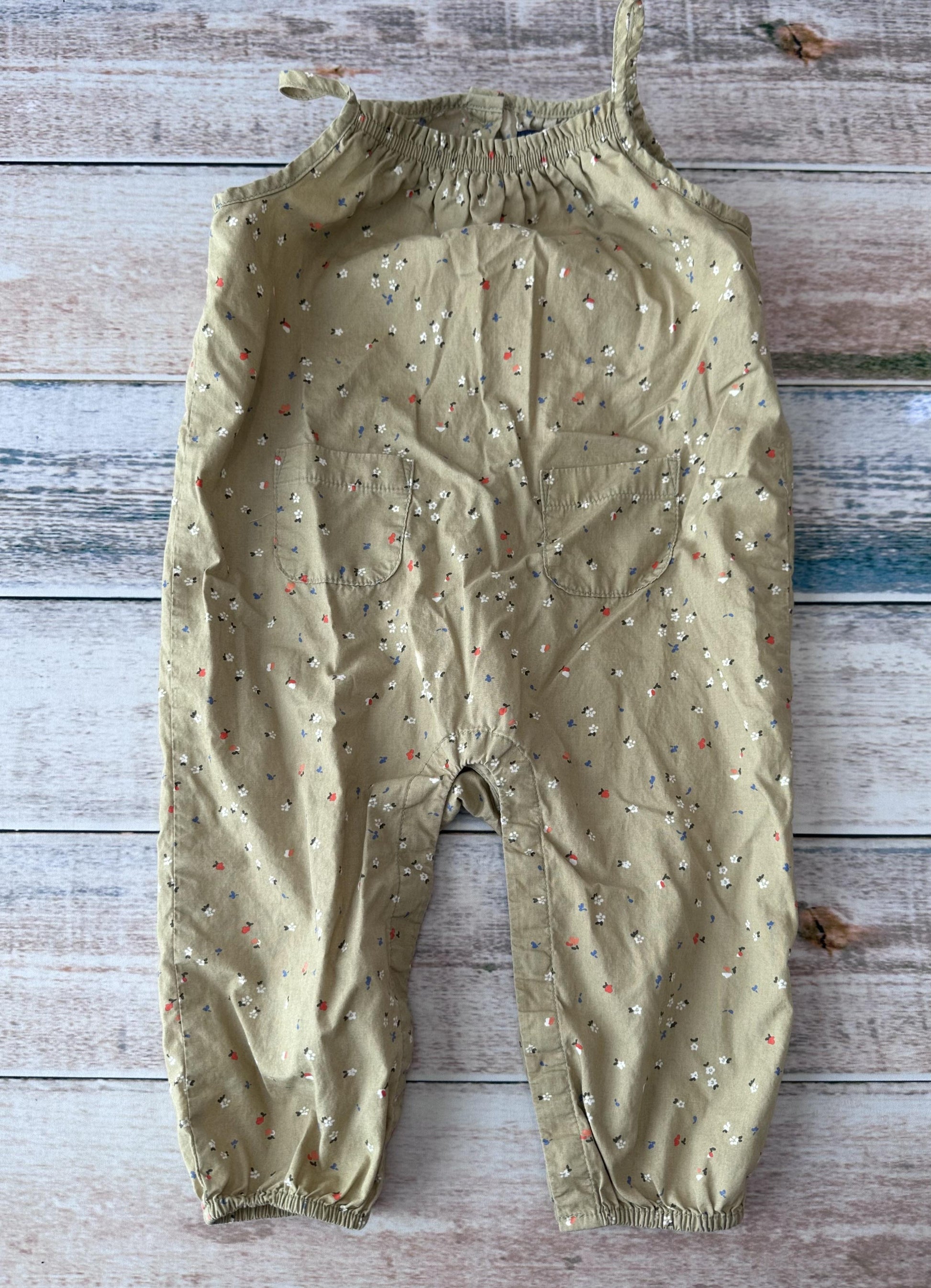Gap Girls Brown | Flowers Romper Size: 12-18 months Brown | Flowers