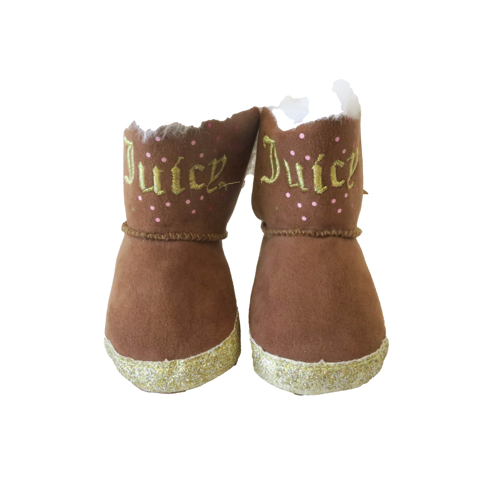 Juicy Couture Girls Brown | Gold Boots Size: 2 Infant Brown | Gold