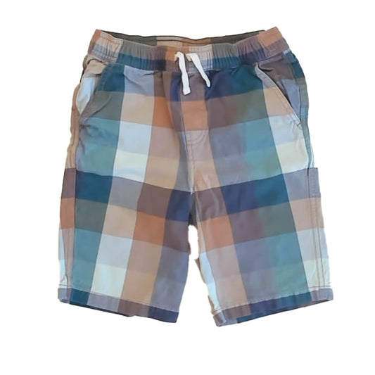 Tea Collection Boys Brown | Green Check Shorts Size: 10 Years Brown | Green Check