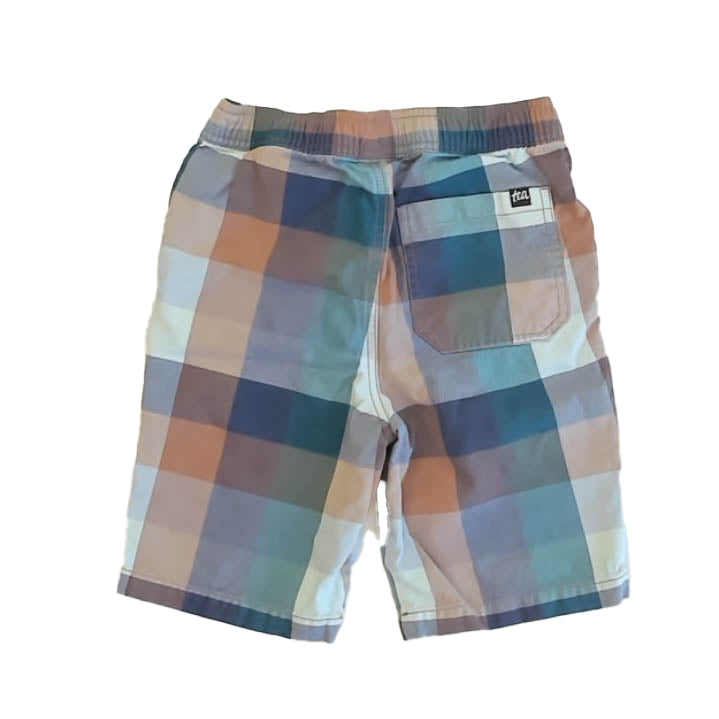 Tea Collection Boys Brown | Green Check Shorts Size: 10 Years Brown | Green Check