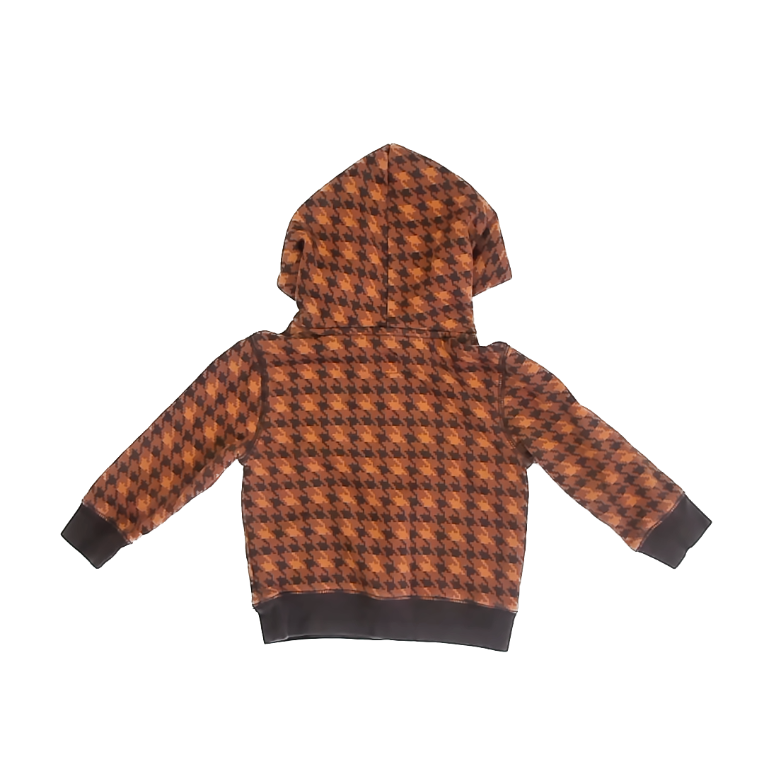 Dap x Gap Boys Brown Herringbone Hoodie Size: 2T Brown Herringbone