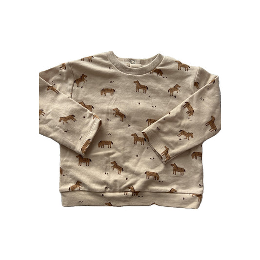 Focus Unisex Brown | Horses Sweatshirt Size: 18 months Brown | Horses
