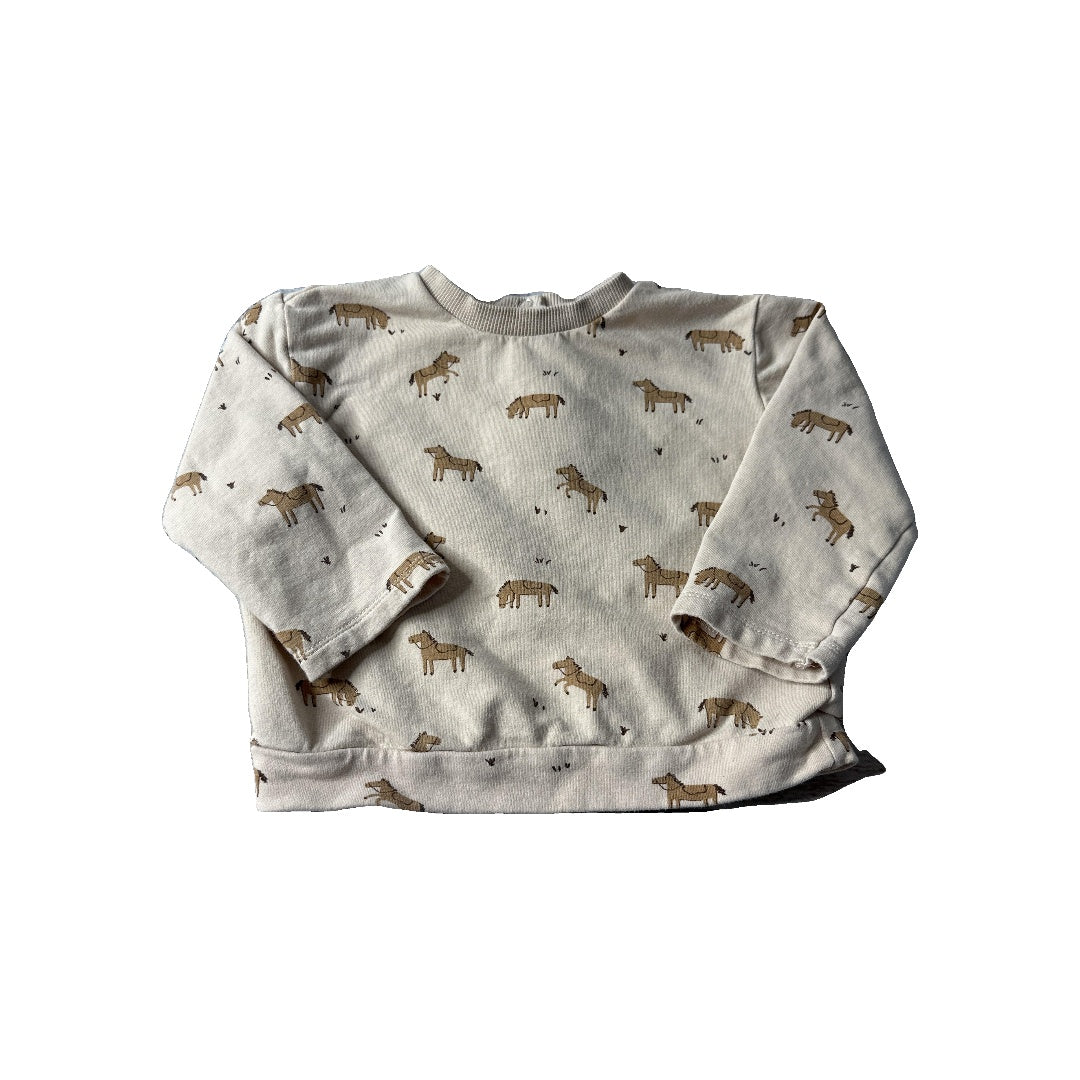 Focus Unisex Brown | Horses Sweater Size: 18 months Brown | Horses