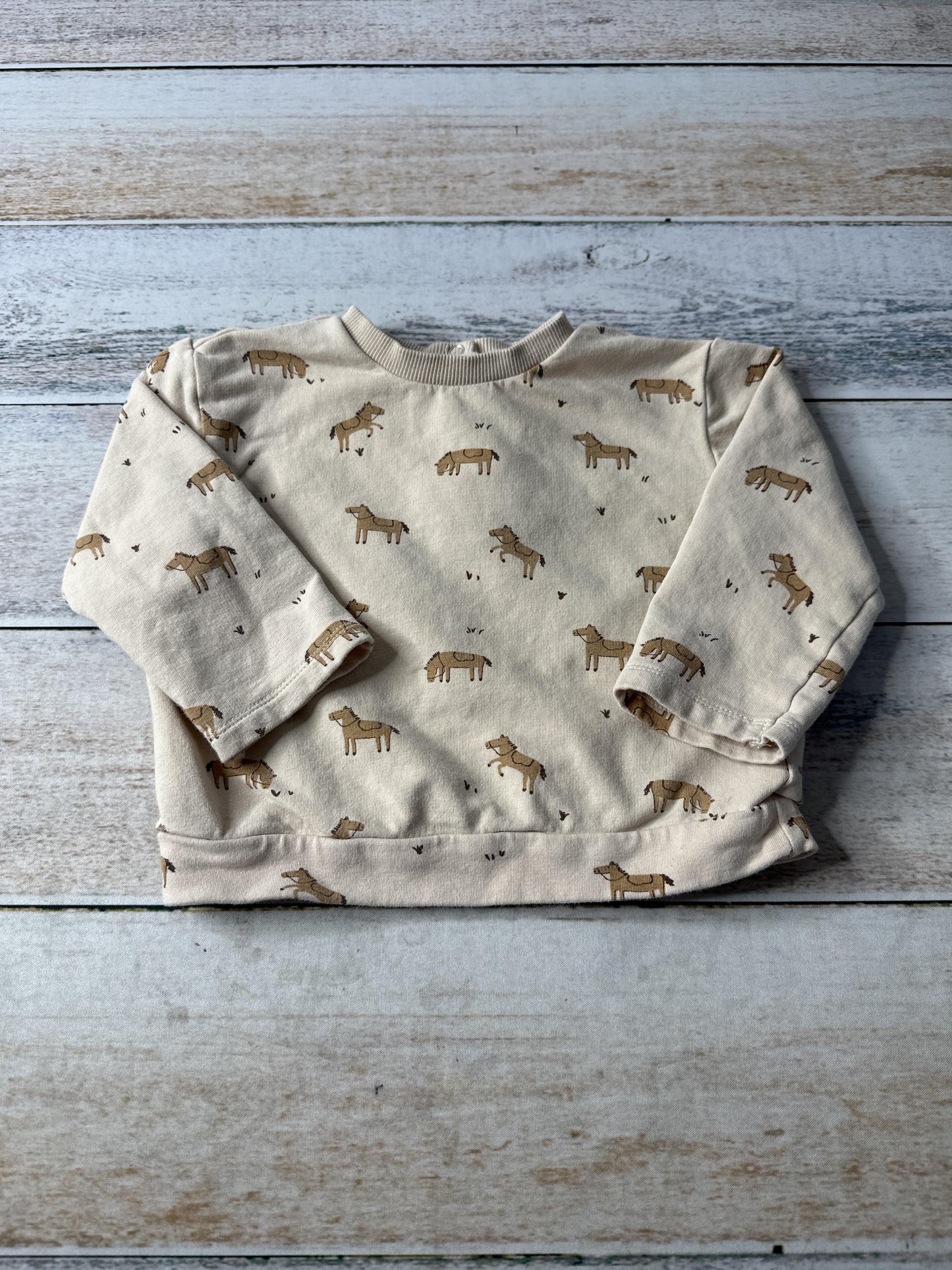 Focus Unisex Brown | Horses Sweater Size: 18 months Brown | Horses