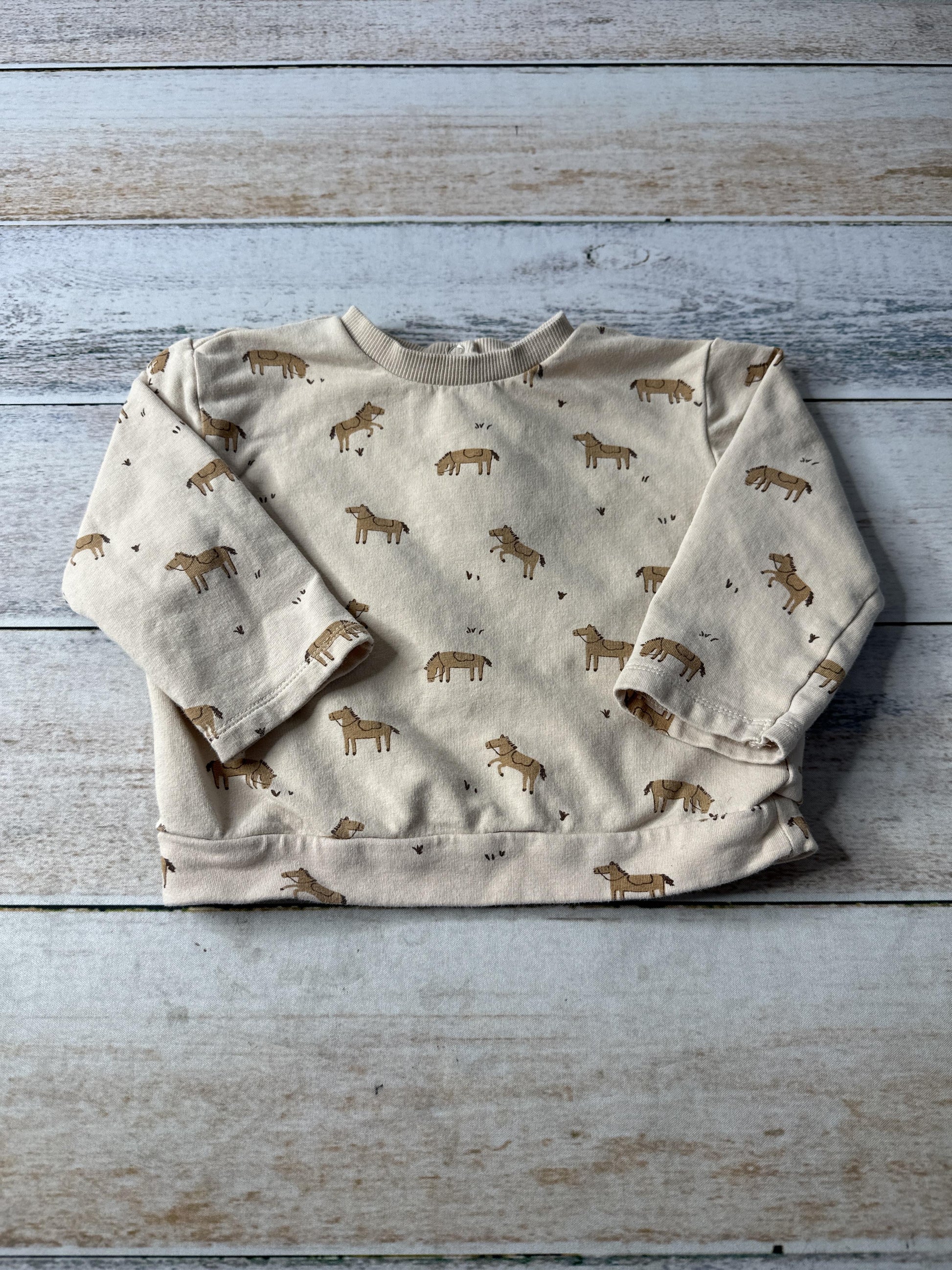 Focus Unisex Brown | Horses Sweater Size: 18 months Brown | Horses