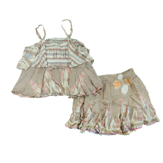 Cleobella Girls Brown | Multi Color Apparel Sets Size: 4T Brown | Multi Color