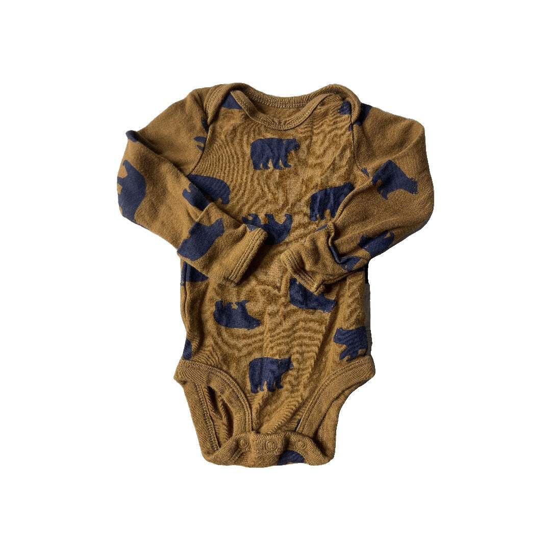 Carters Unisex Brown | Navy Blue | bears Onesie Size: Newborn Brown | Navy Blue | bears