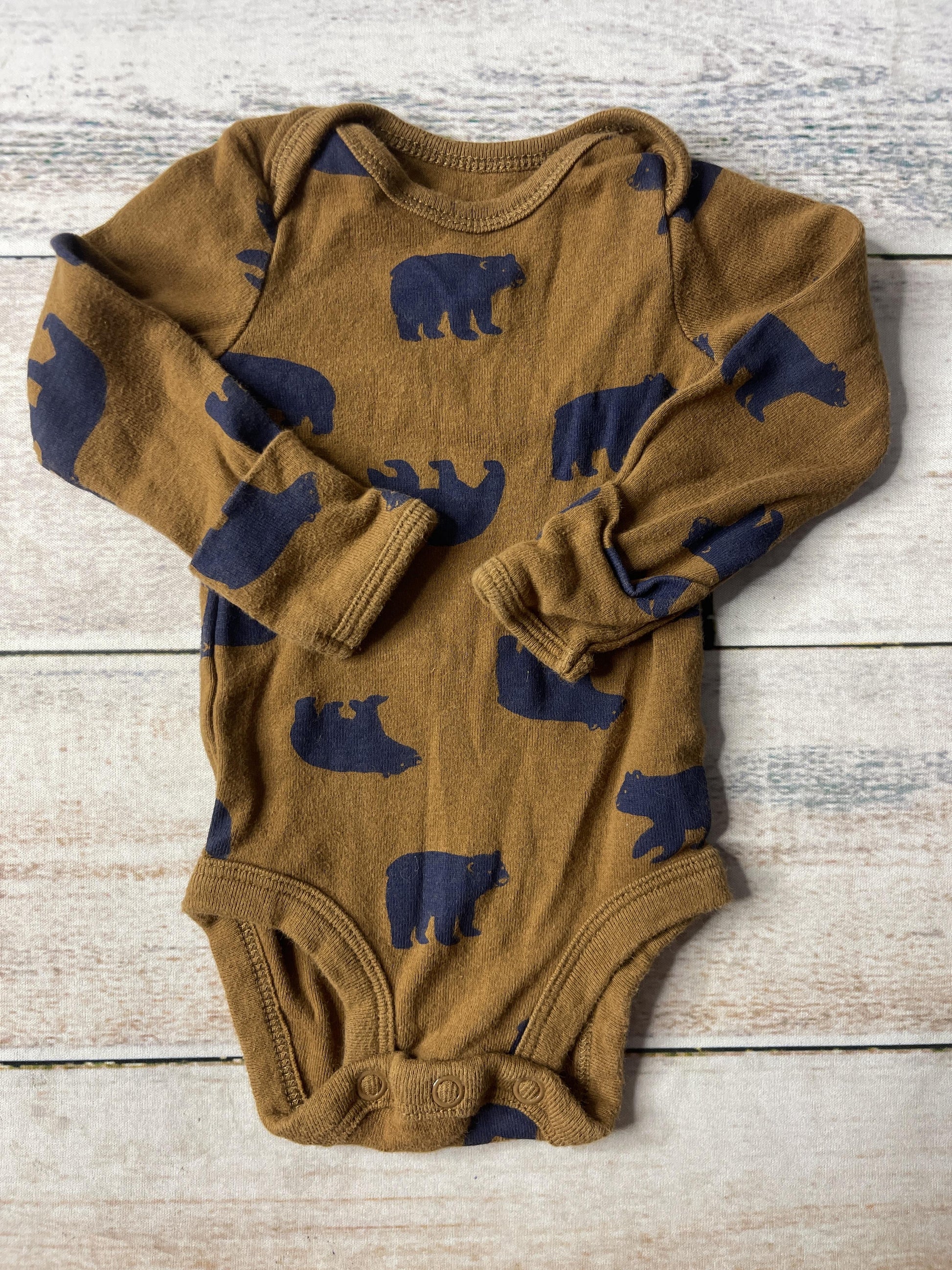 Carters Unisex Brown | Navy Blue | bears Onesie Size: Newborn Brown | Navy Blue | bears