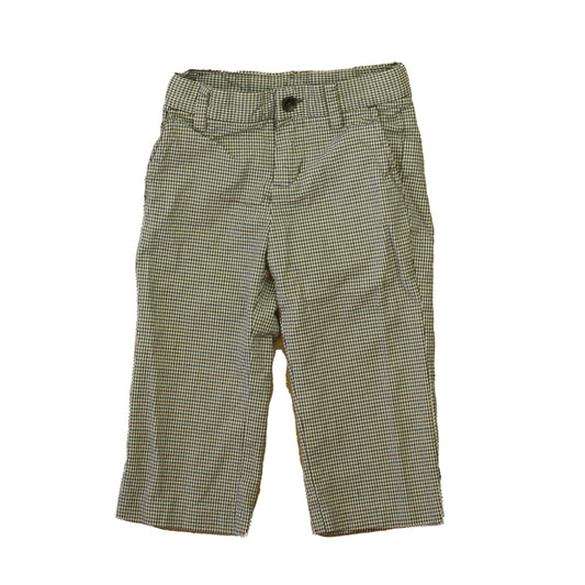 Janie and Jack Boys Brown | Navy Houndstooth Pants Size: 18-24 Months
