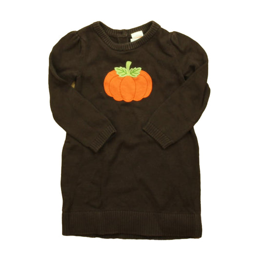 Gymboree Girls Brown | Orange Pumpkin Sweater Dress Size: 2T Brown | Orange Pumpkin
