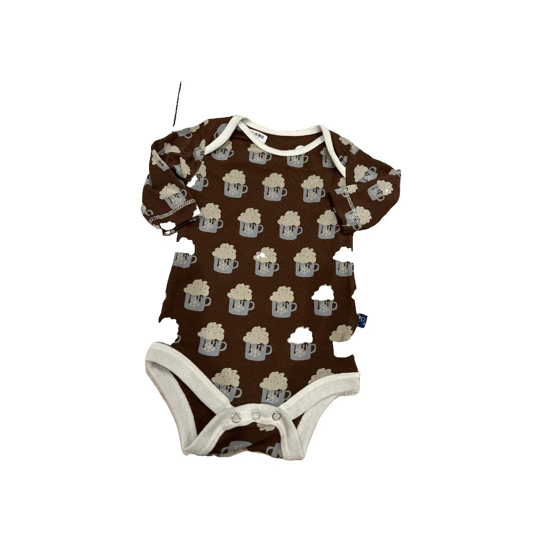 KicKee Pants Boys Brown | Pattern Onesie Size: 0-3 months Brown | Pattern