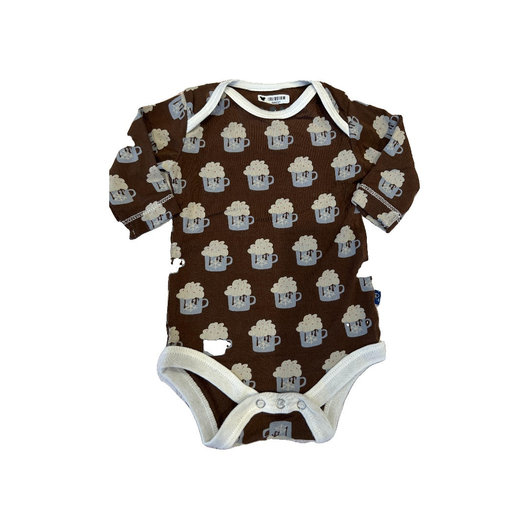 KicKee Pants Unisex Brown | Pattern Onesie Size: 0-3 months Brown | Pattern