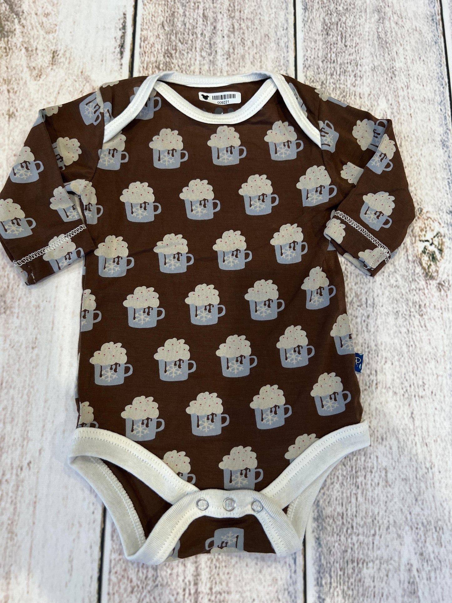 KicKee Pants Unisex Brown | Pattern Onesie Size: 0-3 months Brown | Pattern