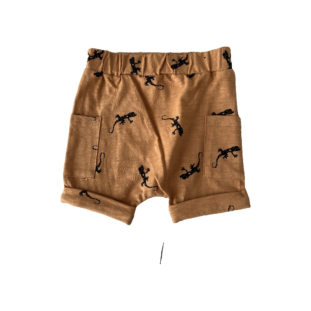 Mini Heroes Boys Brown | Pattern Shorts Size: 6 months Brown | Pattern