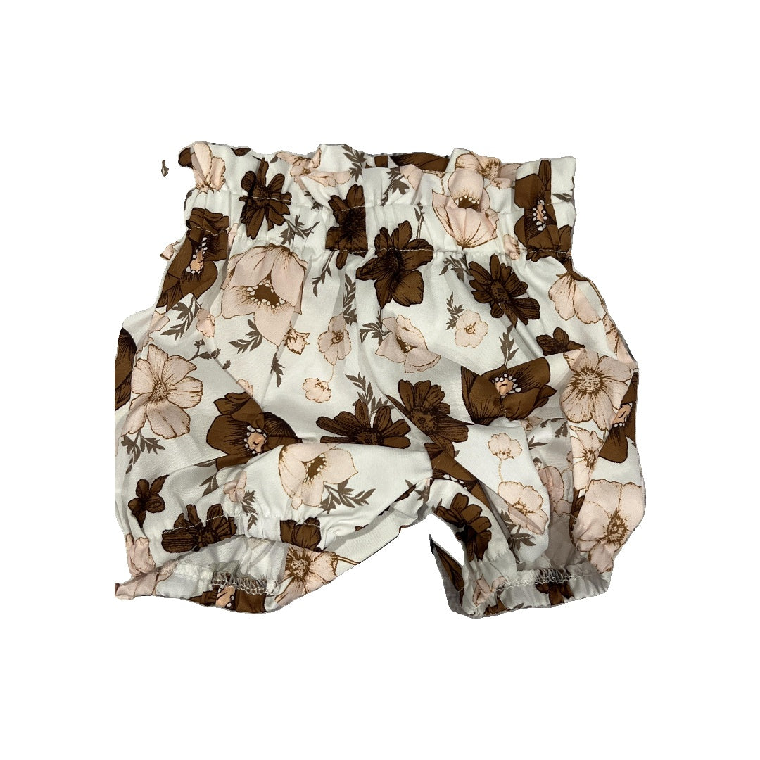 Sol Baby Girls Brown | pink | Flowers Shirt Size: 6-12 months Brown | pink | Flowers
