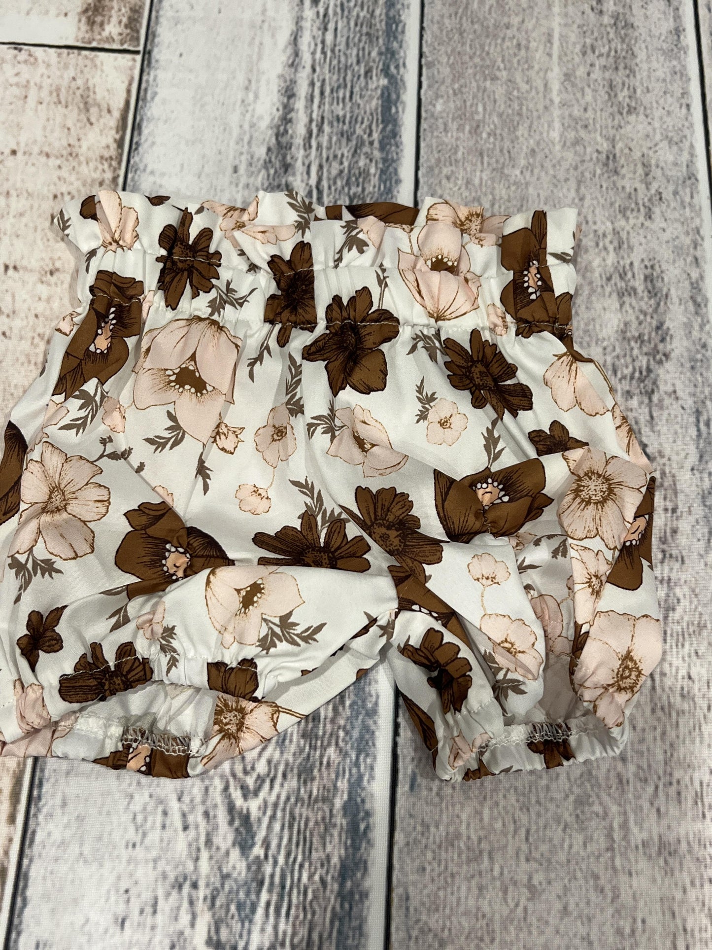 Sol Baby Girls Brown | pink | Flowers Shirt Size: 6-12 months Brown | pink | Flowers