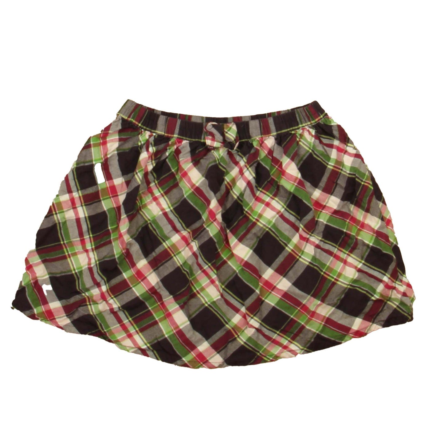 Gymboree Girls Brown | Pink | Green Plaid Skirt Size: 8 Years