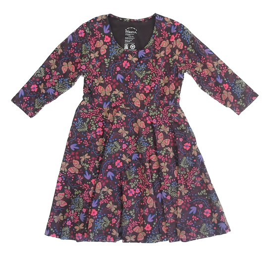 Mightly Girls Brown | Pink Dress Size: 10 Years Brown | Pink