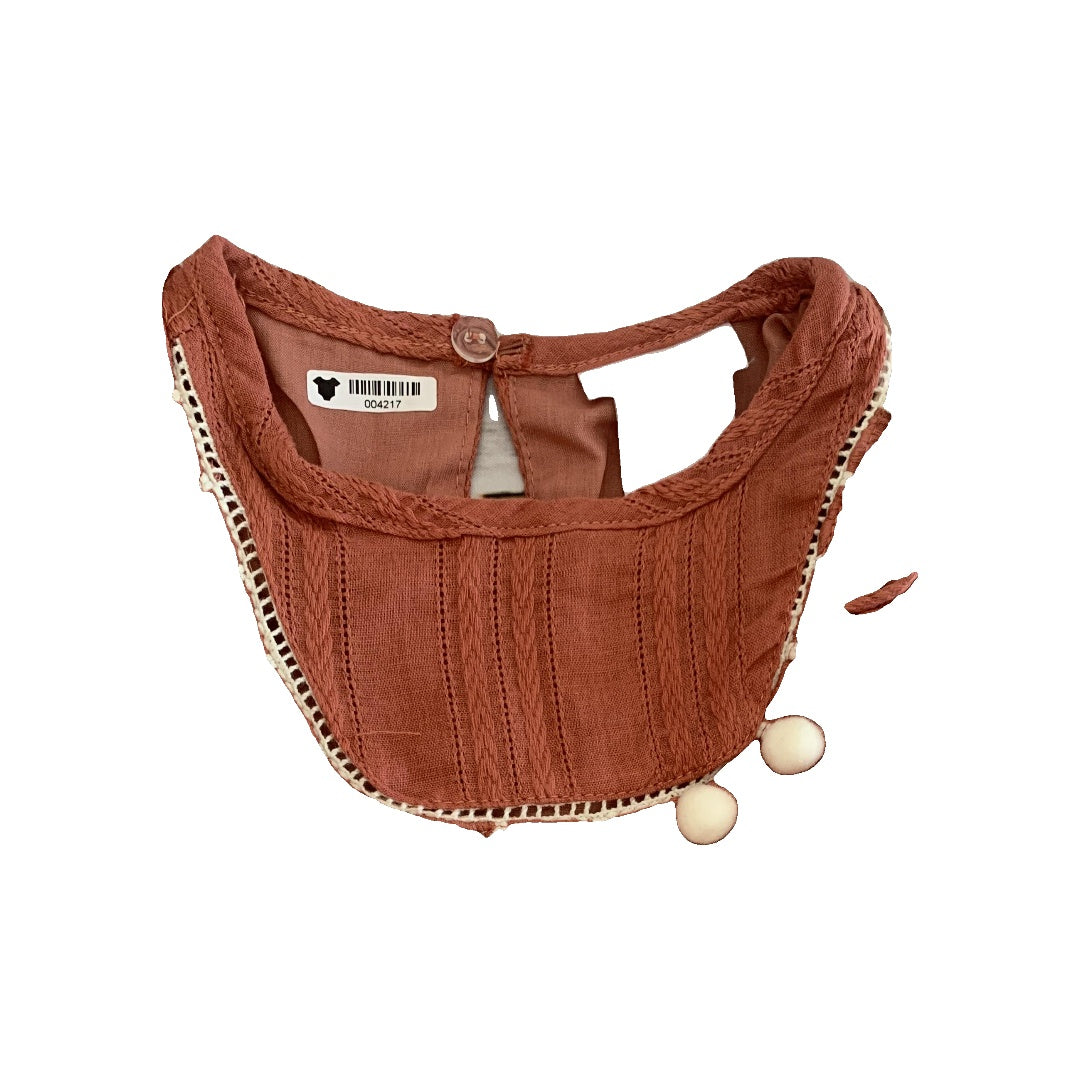Shabby Chic Girls Brown | pink Tank Top Size: 6-9 months Brown | pink