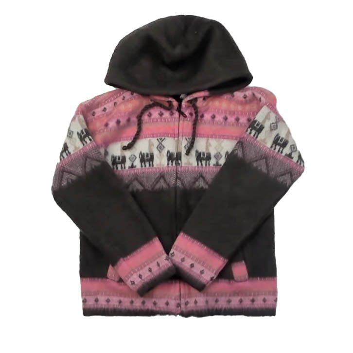 Aly Marka Girls Brown | Pink Cardigan Size: 8 Years Brown | Pink