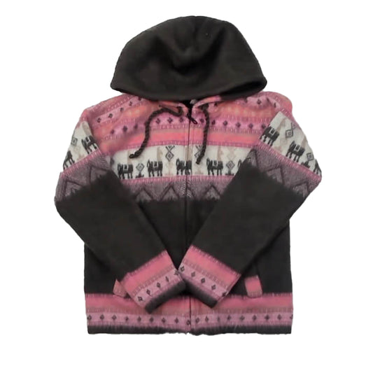 Aly Marka Girls Brown | Pink Cardigan Size: 8 Years Brown | Pink