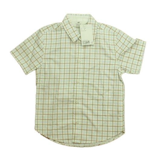 The Children's Place Boys Brown Plaid Button Down Short Sleeve Size: 5T