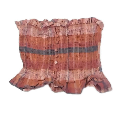 American Eagle Girls Brown Plaid Tank Top Size: Junior XS Brown Plaid