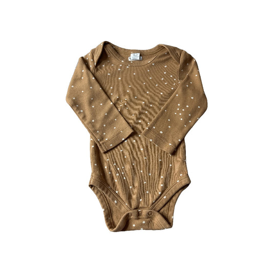 Colored Organics Unisex Brown | polka dot | White Onesie Size: 12-18 months Brown | polka dot | White