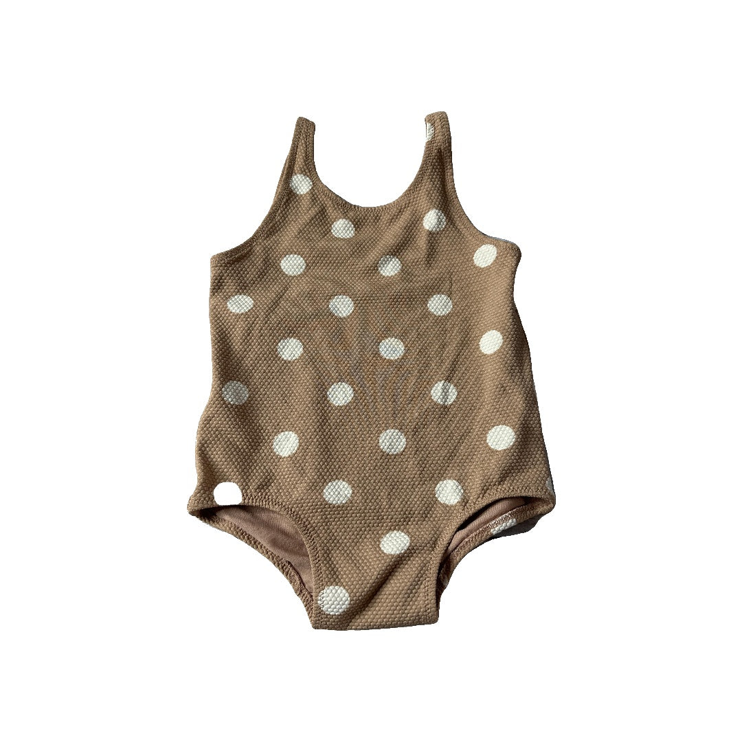 H&M Girls Brown | polka dot Swimwear Size: 2T Brown | polka dot