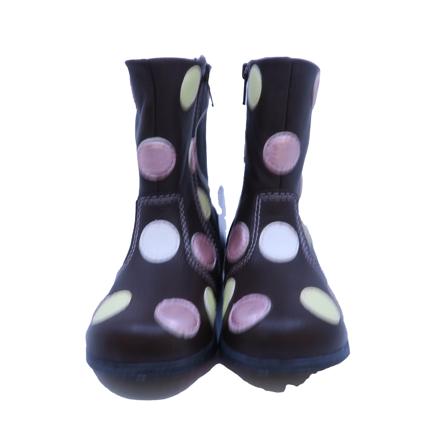 Pediped Girls Brown | Polka Dots Boots Size: 6-6.5 Toddler Brown | Polka Dots