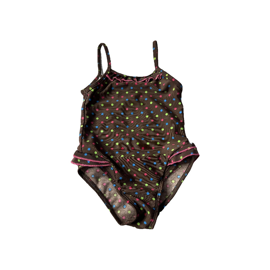 Circo Girls Brown | Rainbow | Dots Swimwear Size: 2T Brown | Rainbow | Dots