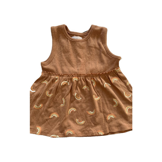 Grayson mini Girls Brown | Rainbow Dress Size: 12M Brown | Rainbow