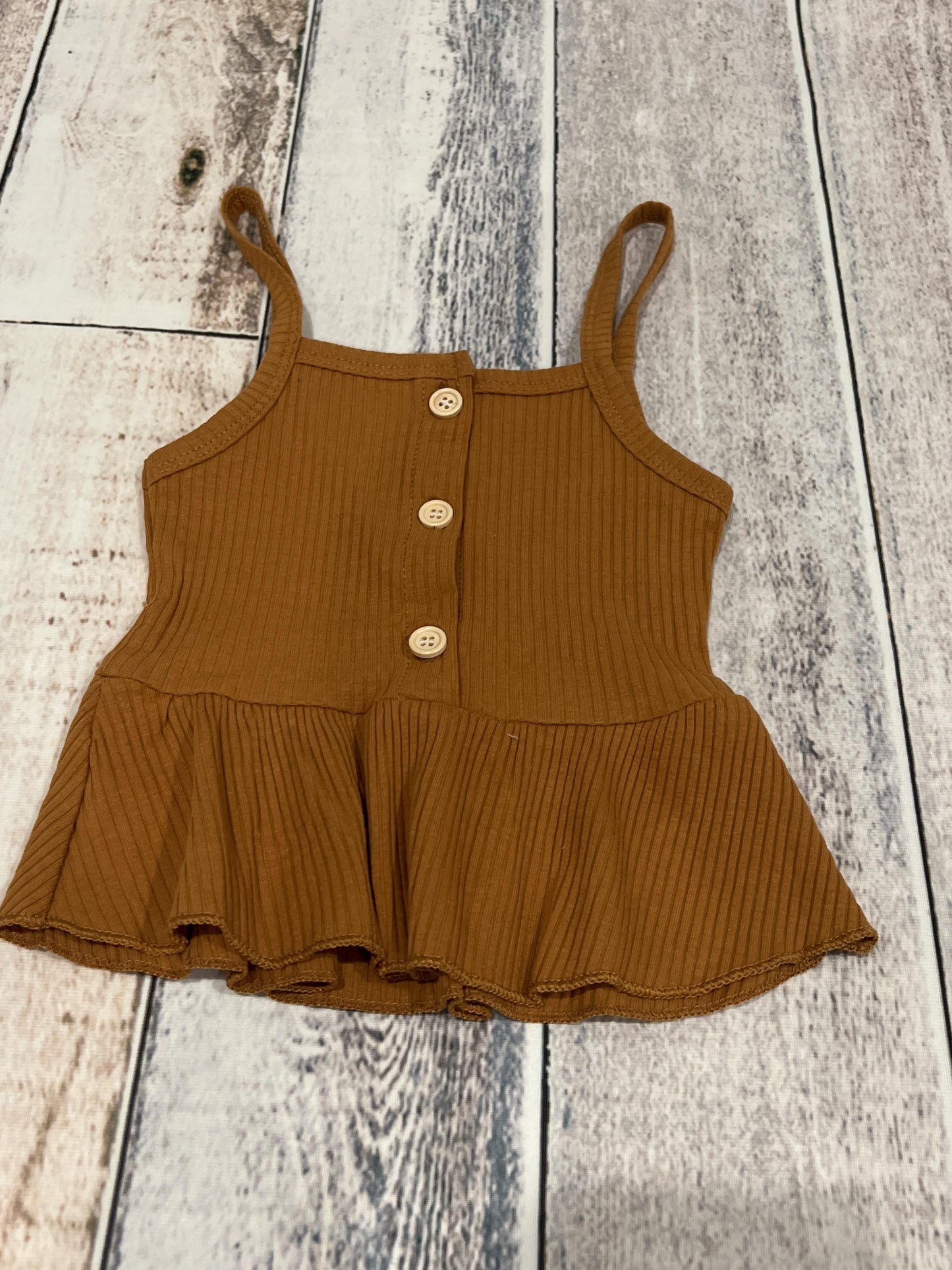 Sol Baby Girls Brown | Rust Tank Top Size: 6-12 months Brown | Rust