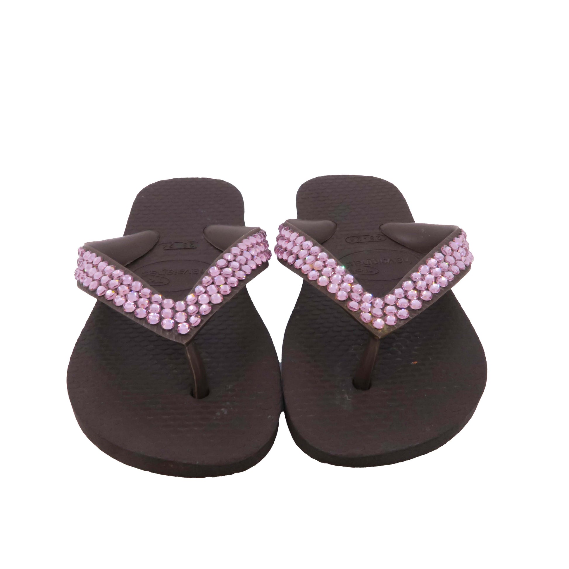 Havaianas Girls Brown Sequins Flip Flops Size: 7-8 Toddler Brown Sequins