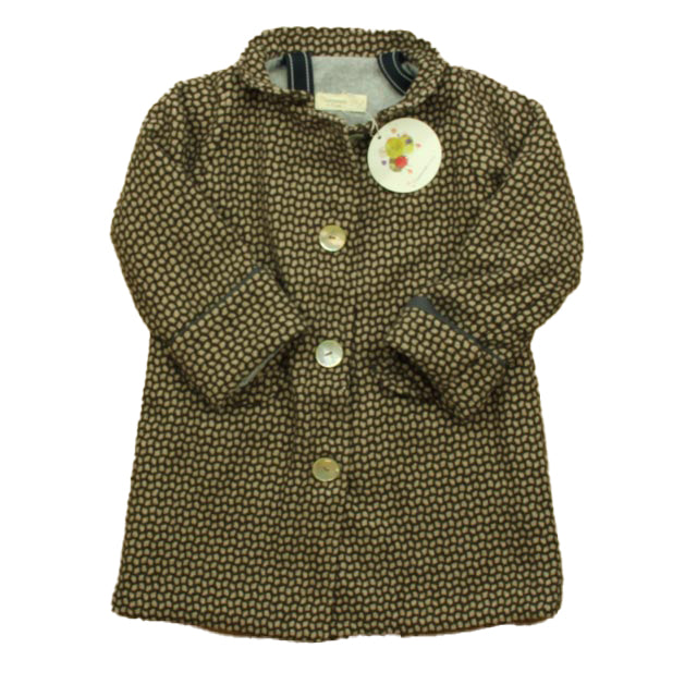 Mademoiselle a Soho Girls Brown Spotted Winter Coat Size: 4T