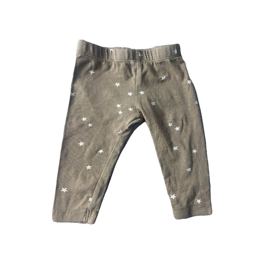 Colored Organics Unisex Brown | Stars Pants Size: 3-6 months Brown | Stars