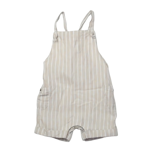 Janie and Jack Boys Brown Stripe Romper Size: 6-12 Months Brown Stripe