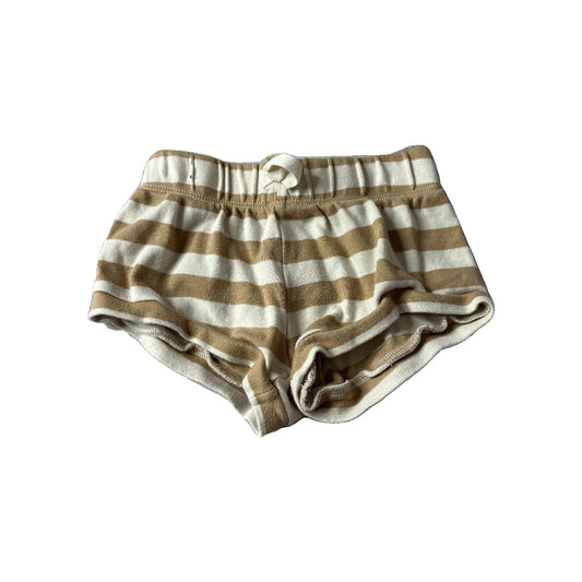 Colored Organics Unisex Brown | Stripe Shorts Size: 12-18 months Brown | Stripe