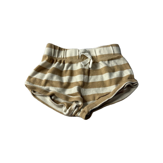Colored Organics Unisex brown striped Shorts Size: 6-12 months brown striped